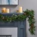 2 Set Of 9 Ft Cashmere And Snow Bristle Garland With 20 Pine Cones And With 50 Warm White LED Lights With Timer Battery Operated-Outdoor,160 Tips_maomaolike.com