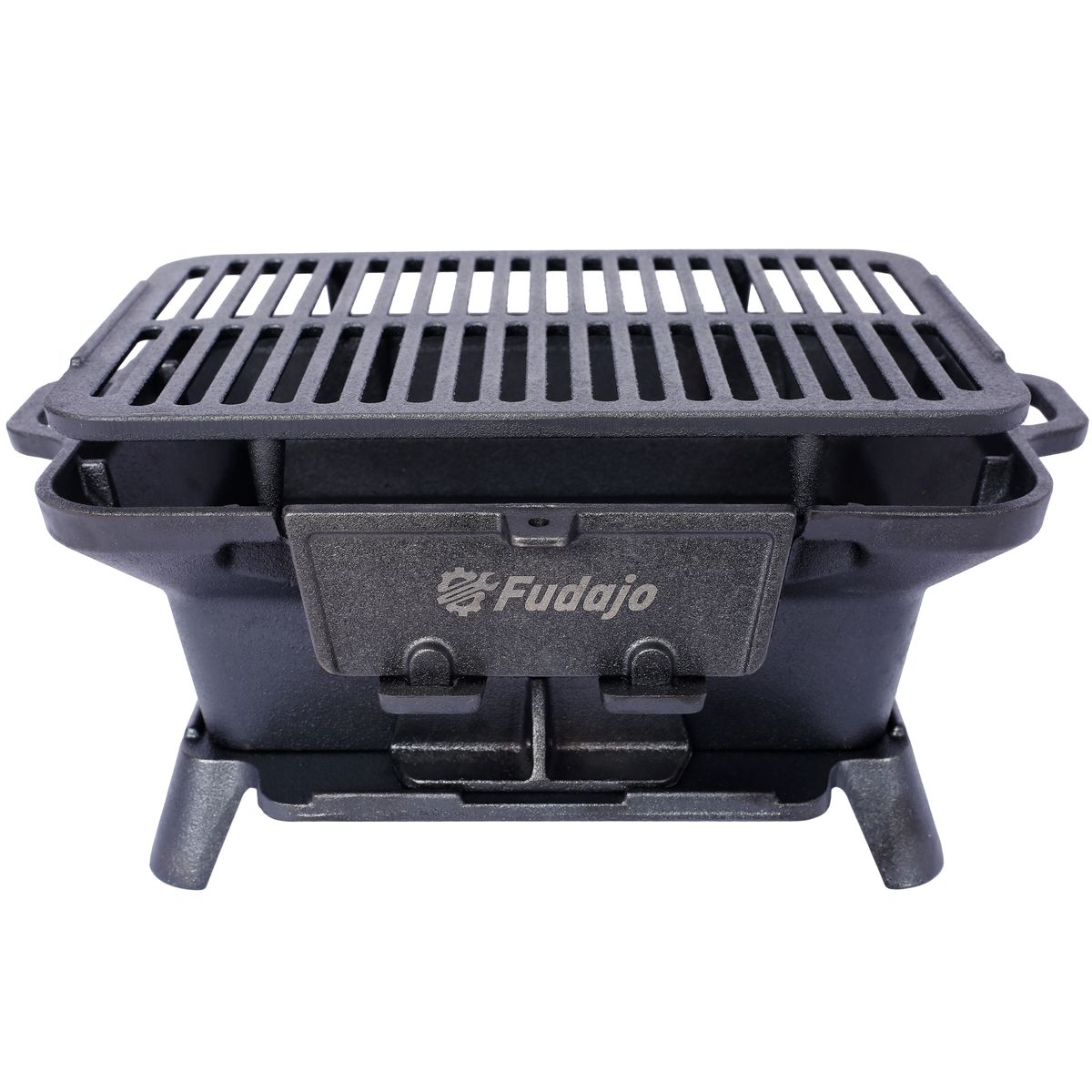 Oval Cast Iron Grill Outdoor, Portable Charcoal Grill And Tabletop Cast Iron Skillet - 100% Cast Iron, Enameled, Durable, Small Charcoal Grill, Camping Stove, Hibachi Grill_maomaolike.com