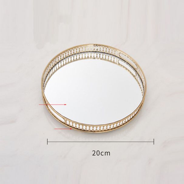 choiceness Vintage Mirror Tray - Jewelry/Desktop Display Plate_maomaolike.com