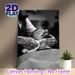 Barber Shop Themed Painting Poster, Monochrome Retro Style Barber Service Scene Poster, Vintage Barber-themed Decor Ideal For Barber Shops And Men's_maomaolike.com
