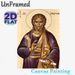 Saint Andrew Religious Icon Painting Poster, Traditional Orthodox Style Poster, Vintage-toned Depiction Of The Saint With Halo, Ornate Purple & Gold_maomaolike.com