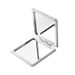 Square Plastic Double Sided Standing Makeup Mirror, Mini Portable Handheld Compact Mirror, Beauty Vanity Mirror For Student Dorm Home Daily Dressing
_maomaolike.com