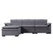 117.7' Sectional Sofa With Ottoman Dark Gray_maomaolike.com