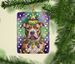Pit Bull Terrier King Of Mardi Gras Porcelain Ornament Christmas Tree Hanging Decorations For Home Christmas Holiday, Rectangle, Gift, Multicolor_maomaolike.com