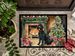 Portuguese Water Dog Cozy Christmas Doormat Front Door Mat Indoor Outdoor Rugs For Entryway, Non Slip Washable Low Pile, 24H X 36W_maomaolike.com