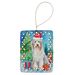 Bearded Collie Christmas Porcelain Ornament Christmas Tree Hanging Decorations For Home Christmas Holiday, Rectangle, Gift, Multicolor_maomaolike.com