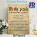 We The People US Constitution Preamble Painting Poster, Vintage Aged Parchment-style Poster, Classic Historical Patriotic Text Decor, Suitable For_maomaolike.com