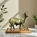 Buffalo Alloy Zodiac Small Powerful Prosperity Home Store Desktop Ornament Old Yellow Ox_maomaolike.com