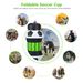 Silicone Collapsible Ball Water Bottle With Climbing Buckle, Drop And Leak Proof Outdoor Sports Mug, Black & White_maomaolike.com