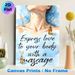 Massage Themed Painting Poster, Soft Watercolor Style Poster, Gentle Neck & Shoulder Artwork With Tiny Flower Bottles, Inspiring Self-care Message_maomaolike.com