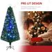 6' Tall Douglas Fir Pre-Lit Artificial Christmas Tree With Realistic Branches, 24 Multi-Color LED Lights, Fiber Optics And 230 Tips_maomaolike.com