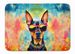Doberman Pinscher Hippie Dawg Memory Foam Kitchen Mat Machine Washable Anti-Fatigue Mat Cushion Comfort Bath Mat Or Kitchen Rug_maomaolike.com