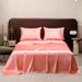Cross-Border Foreign Trade Solid Color Satin Top-sale Silk Four-Piece Set European And American Simple Sheet Bed Skirt Pillowcase_maomaolike.com