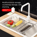 Drain Retractable Vegetable Washing Basket Kitchen Dish Draining Storage Rack Sink Dishwashing_maomaolike.com