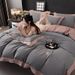 Wholesale Nordic Style Autumn Winter 100s Double Stitched Pure Cotton Brushed Four-Piece Thickened Warm Solid Color All-Cotton 4-P_maomaolike.com