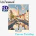 Bruges Belgium Canal Cityscape Painting Poster, Vibrant Retro-style Scenic Poster With Historic Buildings & Canal Reflections, Delicate Travel-themed_maomaolike.com