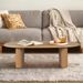 CREASION Tapered Tabletop 51'' Coffee Table Natural Wood Coffee Tables For Living Room_maomaolike.com