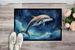 Dolphin In A Starry Sea Doormat Front Door Mat Indoor Outdoor Rugs For Entryway, Non Slip Washable Low Pile, 24H X 36W_maomaolike.com
