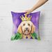 Goldendoodle King Of Mardi Gras Throw Pillow Machine Washable, Indoor Outdoor Decorative Pillow For Couch, Bed Or Patio, 18Hx18W_maomaolike.com