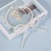 Creative New Simple Pearl Bow Curtain Tie No-Drill Magnetic Buckle Light Luxury_maomaolike.com