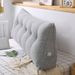 SOGA 4X 100cm Silver Triangular Wedge Bed Pillow Headboard_maomaolike.com