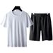 Men's Clothing Ice silk sports suit two piece summer new men's casual suit brand quick drying basketball running suit men's clothing_maomaolike.com