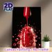Red Nail Polish & Gem Painting Poster, Glamorous Sparkling Close-up Scene Poster, Eye-catching Glossy Design, Ideal For Beauty Salon, Bedroom Wall_maomaolike.com
