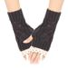 Unisex Autumn and winter lace gloves knitted acrylic wool sleeves hollow leaf wrist sleeves sleeves half finger gloves_maomaolike.com
