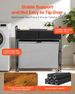 3 Section Laundry Sorter, Rolling Laundry Hamper With 2 Drawers, Hooks & Wheels, Rolling Basket Organizer Storage With Pull-Out Rolling Bags And Wooden Tabletop For Dirty Clothes, Bathroom_maomaolike.com