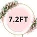 7.2-foot Circular Background Frame, Stable Balloon Arch Frame, Metal Wedding Arch Background Frame, Circular Background Frame Suitable For Weddings, Birthday Parties, Shower Decorations (gold)_maomaolike.com