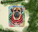 Mastiff Christmas Porcelain Ornament Christmas Tree Hanging Decorations For Home Christmas Holiday, Rectangle, Gift, Multicolor_maomaolike.com