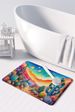 Cactus In Color Memory Foam Kitchen Mat Machine Washable Anti-Fatigue Mat Cushion Comfort Bath Mat Or Kitchen Rug_maomaolike.com