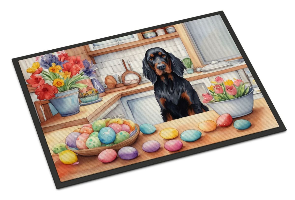 Decorating Easter Gordon Setter Doormat Front Door Mat Indoor Outdoor Rugs For Entryway, Non Slip Washable Low Pile, 24H X 36W_maomaolike.com