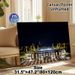 Signal Iduna Park Stadium Painting Poster, Luminous Night-view Architectural Poster, Vivid Illuminated Stadium Scene, Ideal For Sports Enthusiasts_maomaolike.com