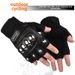 Tactical gloves Motorcycle anti-fall stainless steel hard shell half-finger riding gloves men's mountain bike riding equipment gloves_maomaolike.com