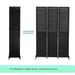 3 Panel Room Divider 6Ft Wood Folding Privacy Screen Black Room Separator Free Standing Wall Dividers (Black)_maomaolike.com