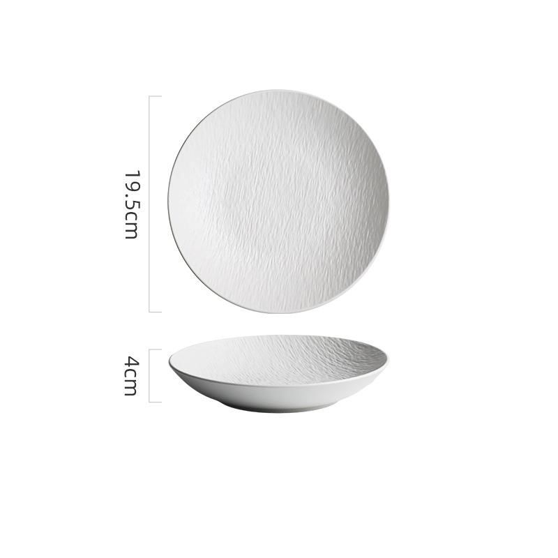 Ceramic Dinner New Deep Dish Good-looking Salad Soup High-end Sense Of Light Luxury Western Food Plate_maomaolike.com