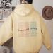 Men's Clothing letter fashion printed back collar plus velvet hooded sweatshirt _maomaolike.com