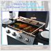 Propane Gas Grill 4 Burner Barbecue Grill, Stainless Steel 34,000 BTU Patio Garden Barbecue Grill With Two Shelves, Lid, Wheels And Bottle Opener_maomaolike.com