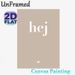 Hej Typography Painting Poster, Minimalist Neutral-toned Text Art Poster, Warm Gentle Decor Ideal For Living Room, Bedroom_maomaolike.com