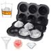 Rose Ice Cube Tray with Covers - Silicone Tray 3 Ice Ball Maker for Chilled Cocktails, Whiskey & Juice-Easy Release Large Ice Cube Form with Benefits_maomaolike.com