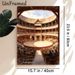 Globe Theatre Shakespeare Painting Poster, Warm-toned Watercolor-style Poster, Detailed Historic Theatre With Audience Scene, Infuses Literary_maomaolike.com