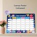 Class Schedule Painting Poster, Cute Cartoon Starry Sky Style Poster, Adorable Kawaii Stationery Elements, Helps Organize Daily Class Plans, Suitable_maomaolike.com