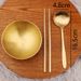 Brass Bowl, Chopsticks, And Spoon Set Simple Chinese Style Home Supplies Desktop Decoration Thickened Smooth Copper Bowl Crafts Wh_maomaolike.com