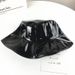 Hot Sale Leather Cotton Solid Bucket Fisherman Outdoor Travel Hat Foldable Sun Cap Hats for Men and Women 578_maomaolike.com