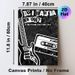 Vintage Rock Music Painting Poster, Monochrome Retro-style Poster, Nostalgic Design Featuring Guitar, Cassette Tape And Song Lyrics, Ideal For_maomaolike.com