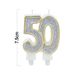 Birthday Candles Cake Numeral Candles Happy Birthday Cake Candles Topper Decoration For Birthday Wedding Anniversary Celebration Supplies (silver,50th)_maomaolike.com