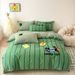 Wholesale INS Cartoon Style Full Towel Embroidered Brushed 4-Piece Autumn Winter Thickened Warm Pure Cotton Four-Piece Bedding Set_maomaolike.com