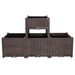 Indoor And Outdoor Rectangular Plastic Planting Box; Planting Kit For Fresh Vegetables, Herbs, Flowers, And Succulents; Brown_maomaolike.com