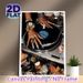 DJ Turntable & Glamorous Jeweled Hands Painting Poster, Luxurious Retro Style Poster, Stylish Vinyl Player & Ornate Hands Design, Adds Artistic Flair_maomaolike.com